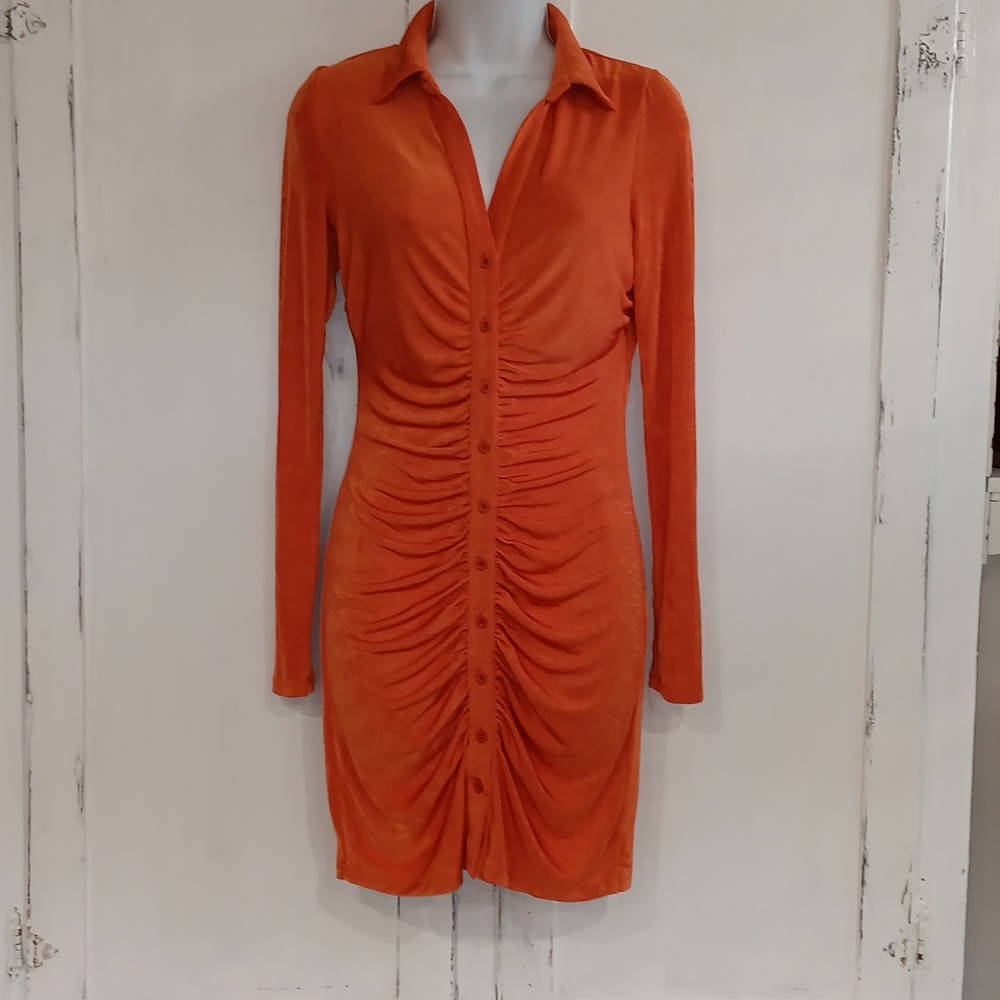 NWT ALICE ELLE ROUCH LONG SLEEVE MINI DRESS.   #5696